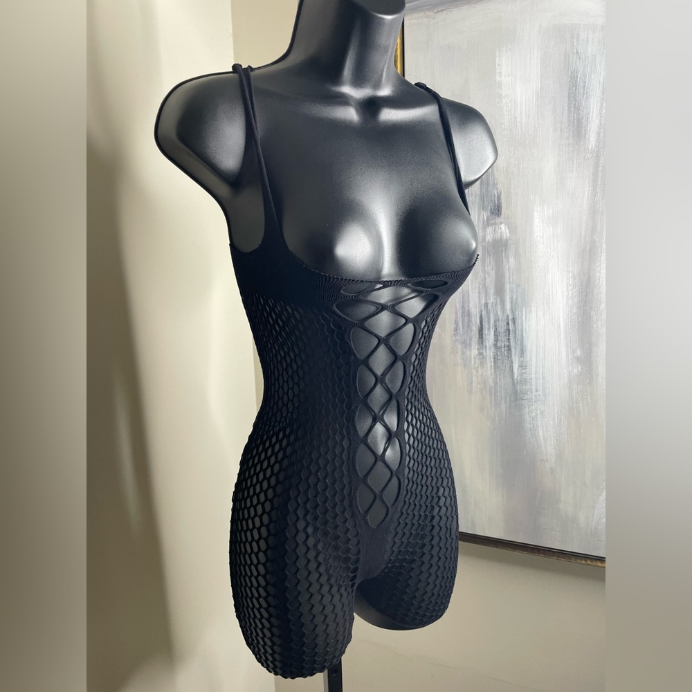 Fishnet romper - preowned